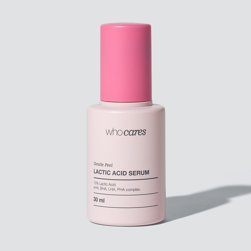 Незмивна сироватка-пілінг із молочною кислотою whocares Gentle Peel Lactic Acid Serum 30 ml