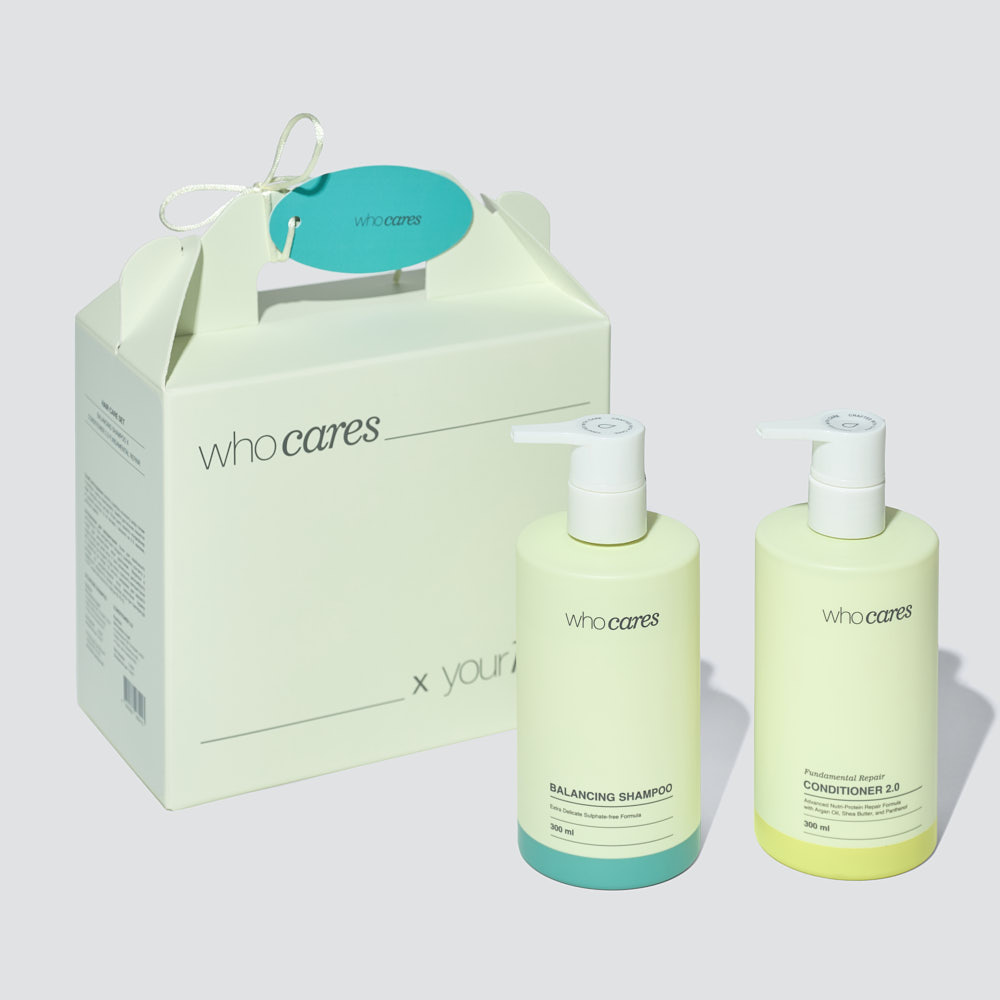 Набір засобів для волосся whocares Hair Care Set Balancing Shampoo x Conditioner 2.0